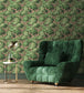 WM-314-02R - Broadhead Forest Wallpaper - Grass Green Salmon - Woodchip & Magnolia
