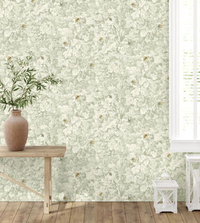 WM-318-03R - Busy Bee Wallpaper - Bracken - Woodchip & Magnolia
