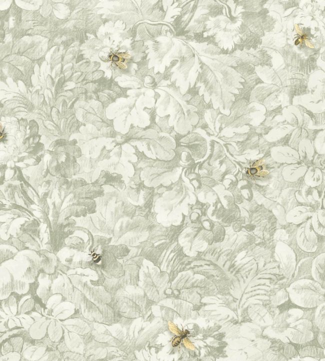 WM-318-03R - Busy Bee Wallpaper - Bracken - Woodchip & Magnolia
