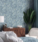 WM-318-07R - Busy Bee Wallpaper - Reservoir Blue - Woodchip & Magnolia
