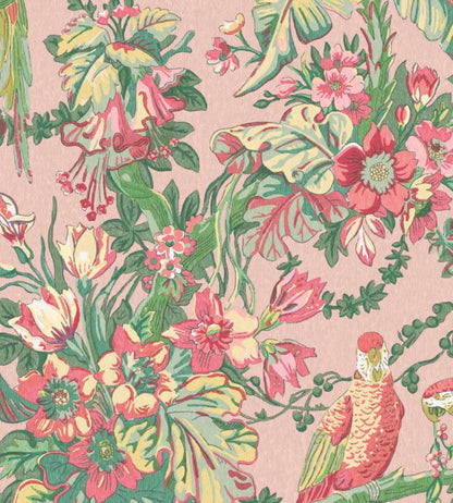 WM-322-04R - Parrot Talk Wallpaper - Sunset Pink - Woodchip & Magnolia
