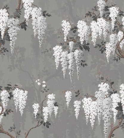 WM-333-03R - Wisteria Wallpaper - Latte Slate Grey - Woodchip & Magnolia
