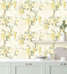 WM-333-04R - Wisteria Wallpaper - Lemon Yellow - Woodchip & Magnolia
