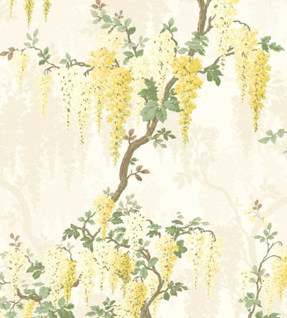 WM-333-04R - Wisteria Wallpaper - Lemon Yellow - Woodchip & Magnolia
