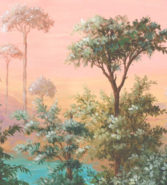 WM-347-01RM - Oasis Wallpaper -  Mural - Pink - Woodchip & Magnolia
