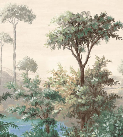 WM-347-02RM - Oasis Wallpaper -  Mural - Natural - Woodchip & Magnolia
