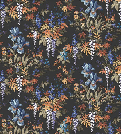 WM-364-01R - Hestia Wallpaper - Coal Black - Woodchip & Magnolia
