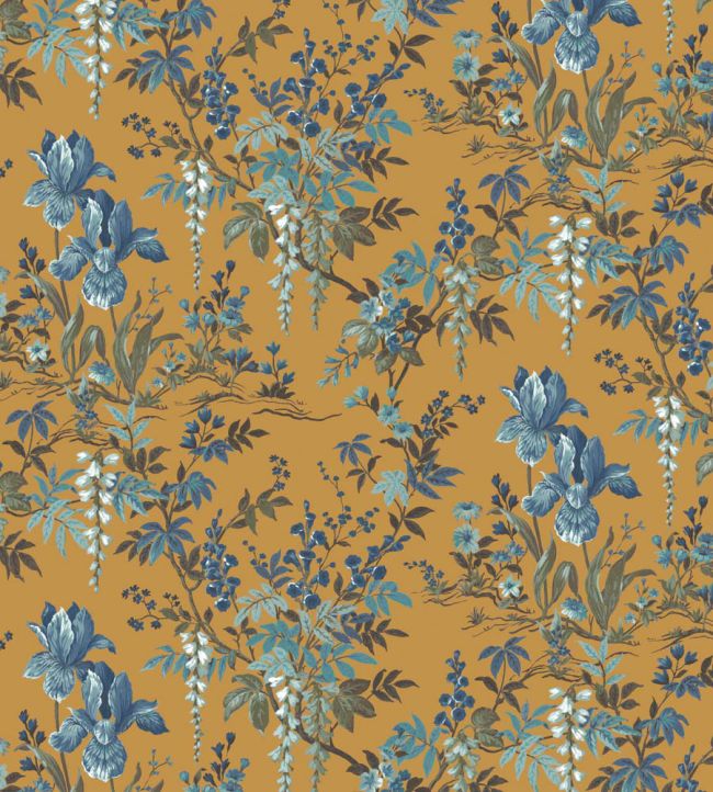 WM-364-02R - Hestia Wallpaper - Mustard - Woodchip & Magnolia

