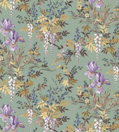 WM-364-04R - Hestia Wallpaper - Garlic Green - Woodchip & Magnolia
