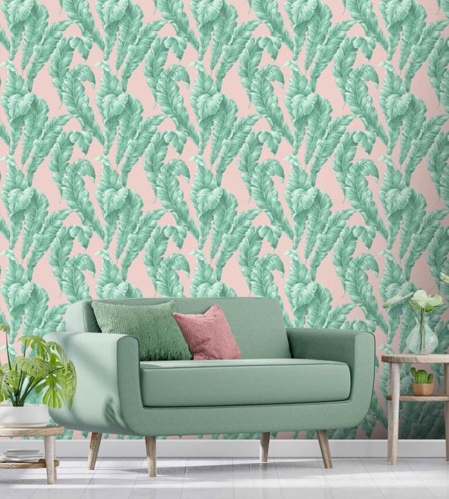 WM-365-06R - Lets Go Bananas Wallpaper - Mint - Woodchip & Magnolia
