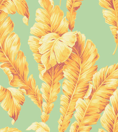 WM-365-09R - Lets Go Bananas Wallpaper - Aqua Yellow - Woodchip & Magnolia
