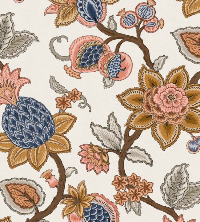 WM-367-02R - Doris Jacobean Wallpaper - Turmeric - Woodchip & Magnolia
