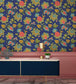 WM-367-03R - Doris Jacobean Wallpaper - Ink Blue - Woodchip & Magnolia
