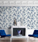 WM-368-02-3P - Plumage Wallpaper -  Mural - Porcelain Blue - Woodchip & Magnolia

