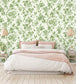 WM-368-05-3P - Plumage Wallpaper -  Mural - Green - Woodchip & Magnolia
