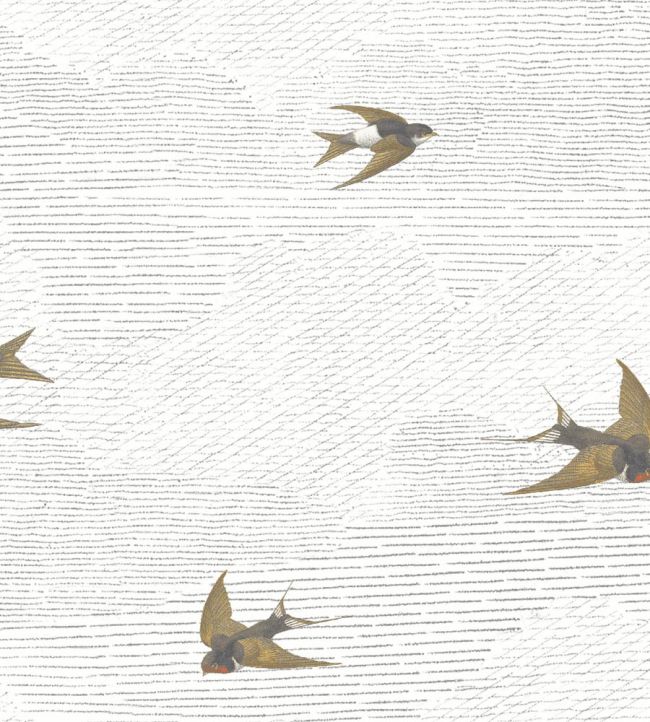 WM-377-01R - Sweeping Swallows Wallpaper - Neutral - Woodchip & Magnolia
