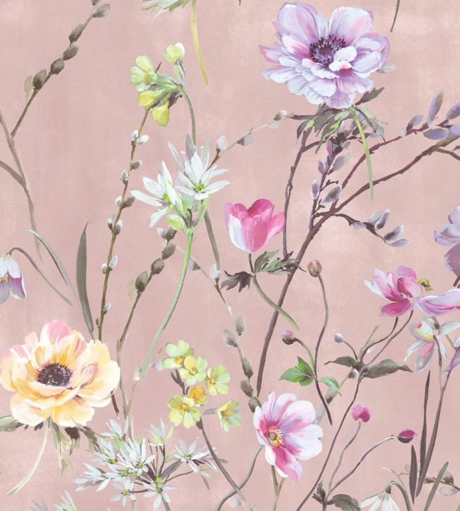 WM-383-02R - Maytime Wallpaper - Dusky Pink - Woodchip & Magnolia
