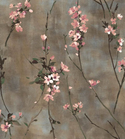 WM-386-01R - Blossom Wallpaper - Brown Blush - Woodchip & Magnolia
