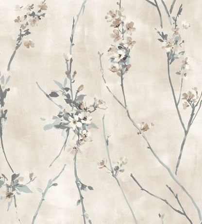 WM-386-02R - Blossom Wallpaper - Cream - Woodchip & Magnolia
