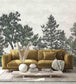 WM-388-02RM - Heaton Park Wallpaper -  Mural - Evergreen - Woodchip & Magnolia
