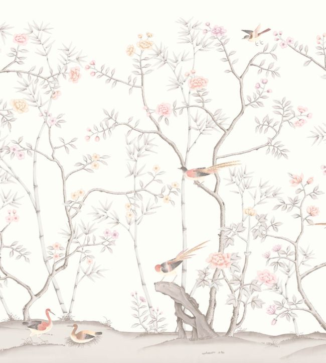 WM-398-03RM - The Garden of Dreams Wallpaper -  Mural - Magnolia - Woodchip & Magnolia
