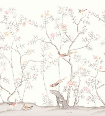 WM-398-03RM - The Garden of Dreams Wallpaper -  Mural - Magnolia - Woodchip & Magnolia
