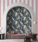 WM-411-01R - Maurice Wallpaper - Navy Coral - Woodchip & Magnolia
