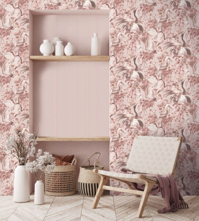 WM-411-03R - Maurice Wallpaper - Blush Pink - Woodchip & Magnolia

