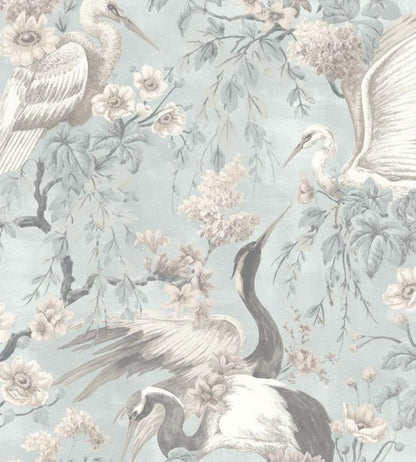 WM-411-04R - Maurice Wallpaper - Duck Egg Blue - Woodchip & Magnolia

