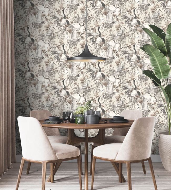 WM-411-05R - Maurice Wallpaper - Natural - Woodchip & Magnolia
