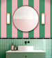 WM-413-10R - Awning Stripe Wallpaper - Watermelon - Woodchip & Magnolia
