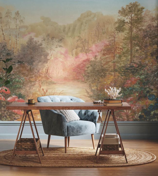 WM-419-01RM - Almanac Wallpaper -  Mural - Spring - Woodchip & Magnolia
