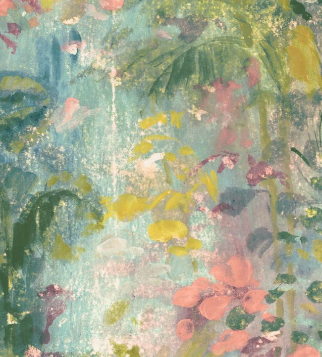 WM-429-01RM - Aquarelle Wallpaper -  Mural - Summer - Woodchip & Magnolia
