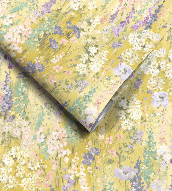 WM-436-02R - Wilderness Wallpaper - Lemon Burst - Woodchip & Magnolia
