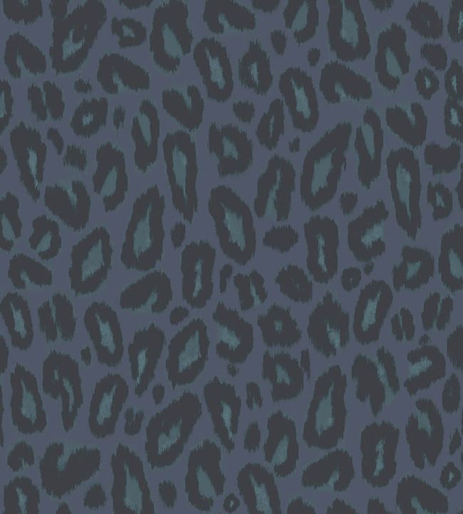 WM-449-05R - Big Kat Wallpaper - Navy - Woodchip & Magnolia
