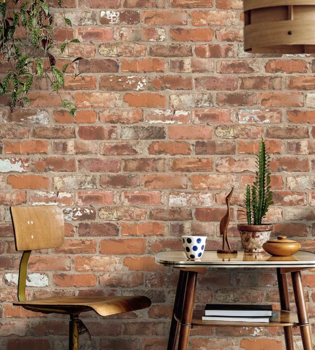 WM-453-01R - Castlefield Brick Wallpaper - Clay - Woodchip & Magnolia

