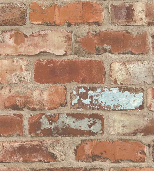 WM-453-01R - Castlefield Brick Wallpaper - Clay - Woodchip & Magnolia
