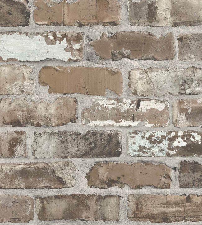 WM-453-04R - Castlefield Brick Wallpaper - Charcoal - Woodchip & Magnolia

