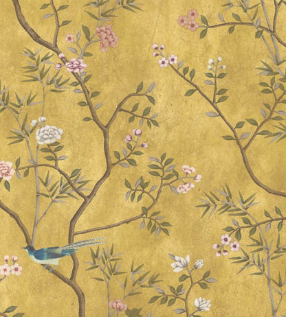 WM-454-01R - Chinoiserie Onism Wallpaper -  Mural - Old Gold - Woodchip & Magnolia
