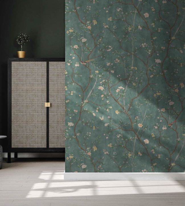 WM-454-02R - Chinoiserie Onism Wallpaper -  Mural - Emerald - Woodchip & Magnolia
