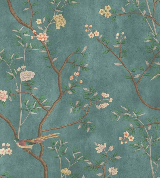 WM-454-02R - Chinoiserie Onism Wallpaper -  Mural - Emerald - Woodchip & Magnolia

