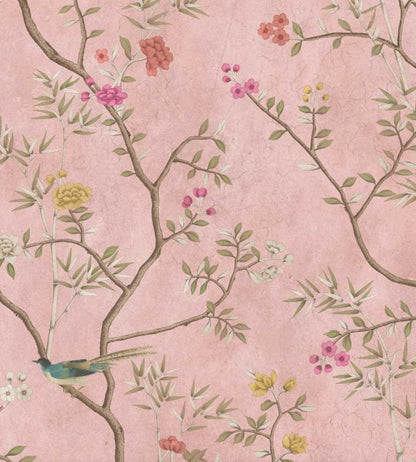 WM-454-03R - Chinoiserie Onism Wallpaper -  Mural - Dusty Pink - Woodchip & Magnolia
