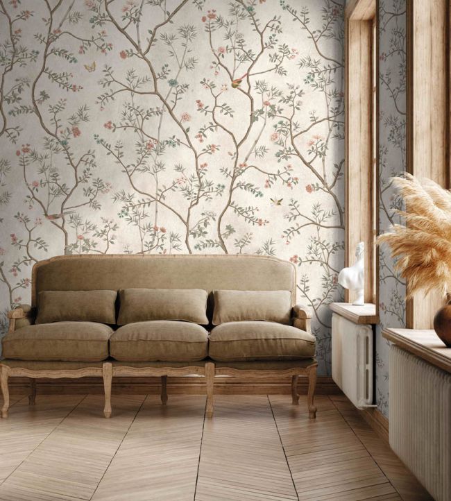 WM-454-04R - Chinoiserie Onism Wallpaper -  Mural - Pearl - Woodchip & Magnolia
