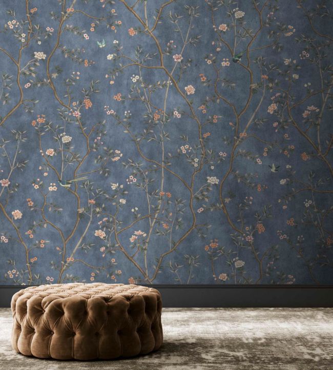 WM-454-05R - Chinoiserie Onism Wallpaper -  Mural - Winter Blue - Woodchip & Magnolia
