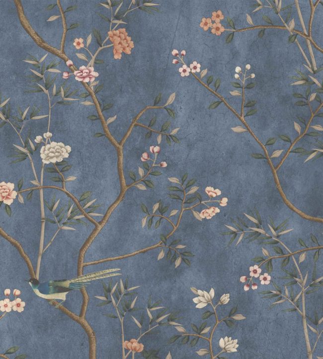 WM-454-05R - Chinoiserie Onism Wallpaper -  Mural - Winter Blue - Woodchip & Magnolia
