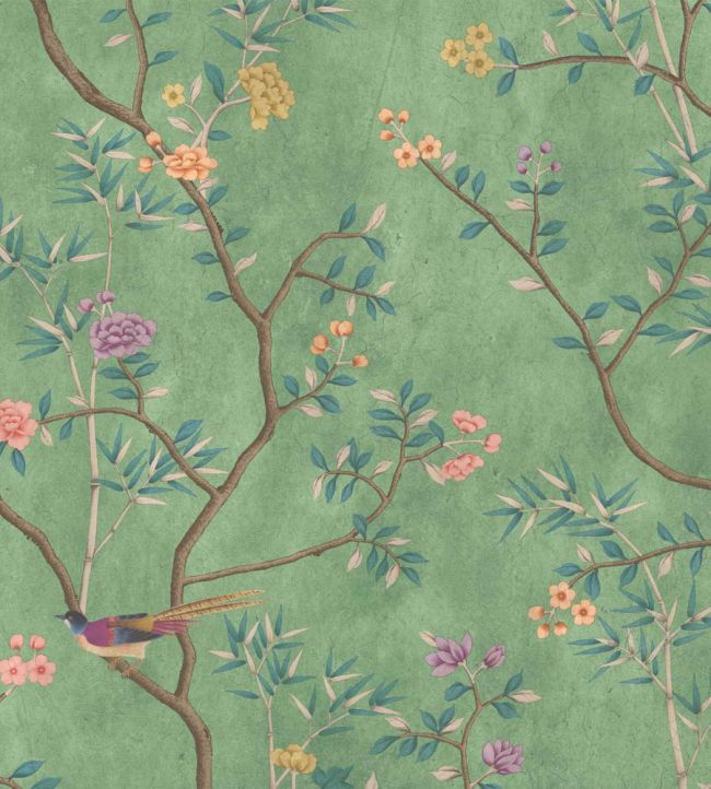 WM-454-06R - Chinoiserie Onism Wallpaper -  Mural - Spring Green - Woodchip & Magnolia
