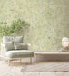 WM-454-07R - Chinoiserie Onism Wallpaper -  Mural - Olive Green  - Woodchip & Magnolia

