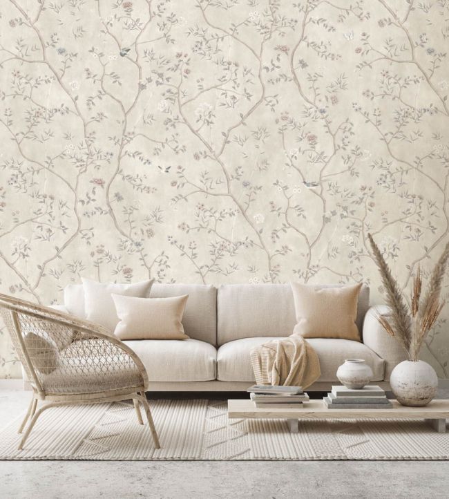 WM-454-09R - Chinoiserie Onism Wallpaper -  Mural - Stone - Woodchip & Magnolia
