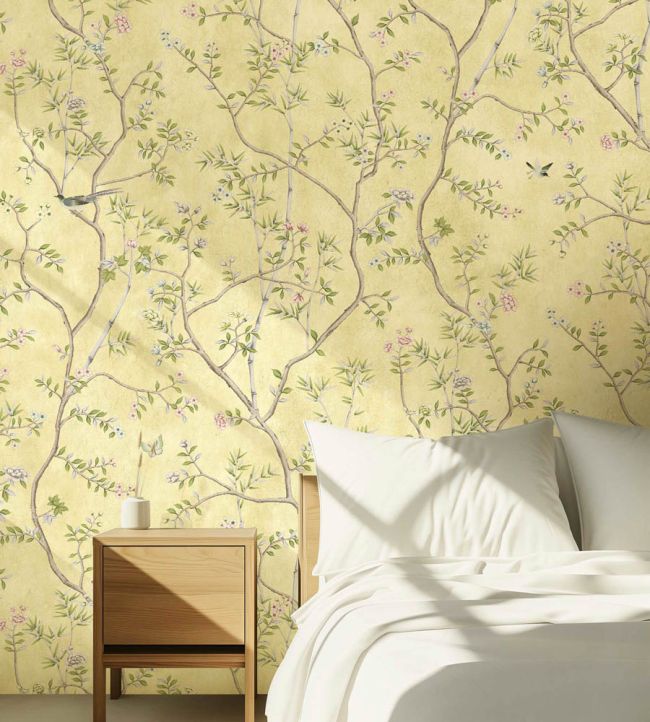 WM-454-11R - Chinoiserie Onism Wallpaper -  Mural - Lemon - Woodchip & Magnolia
