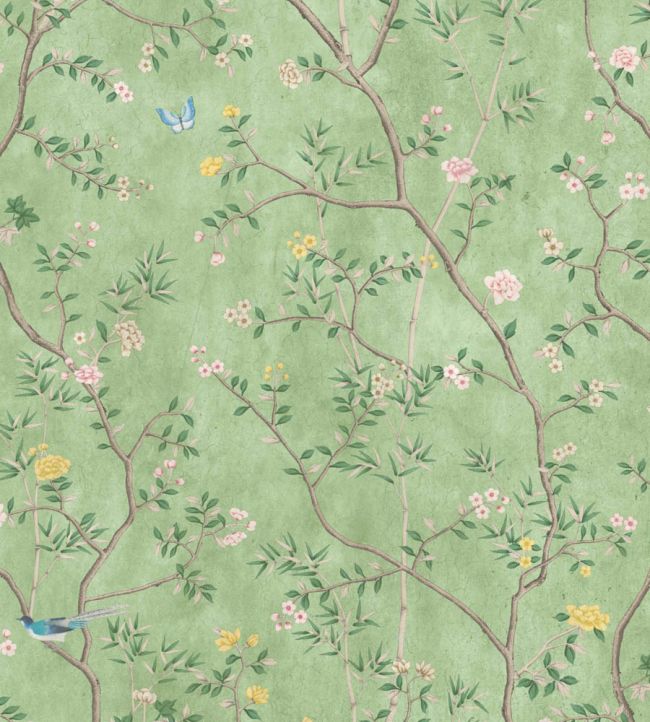 WM-454-12R - Chinoiserie Onism Wallpaper -  Mural - Apple Green - Woodchip & Magnolia

